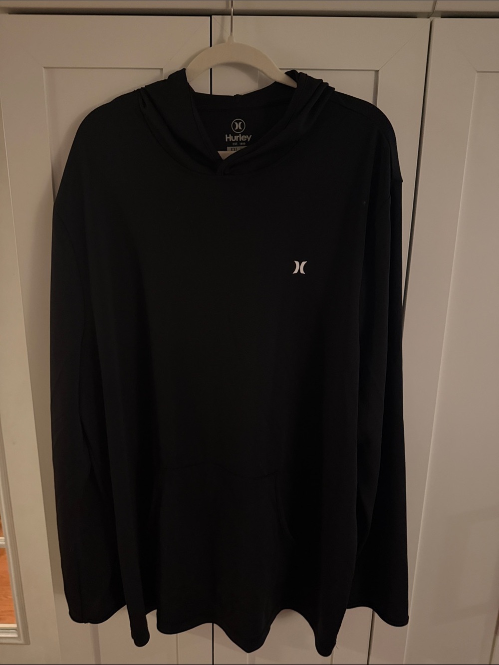 Hurley Black Men's Lightweight Hooded Long-Sleeve Shirt